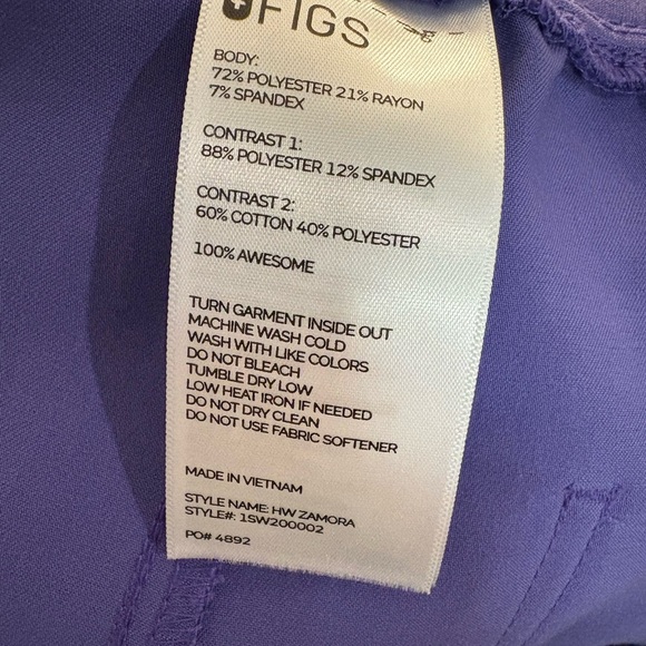 Figs Scrub Jogger 4XL Tall Purple Lavender - Picture 6 of 7